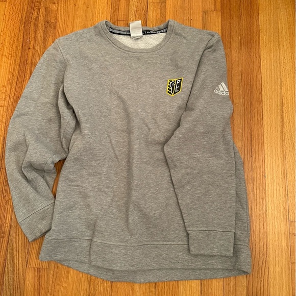 Adidas Men’s Fleece Crewneck Sweatshirt Embroidered Adidas Logo(A)1 - Picture 1 of 15